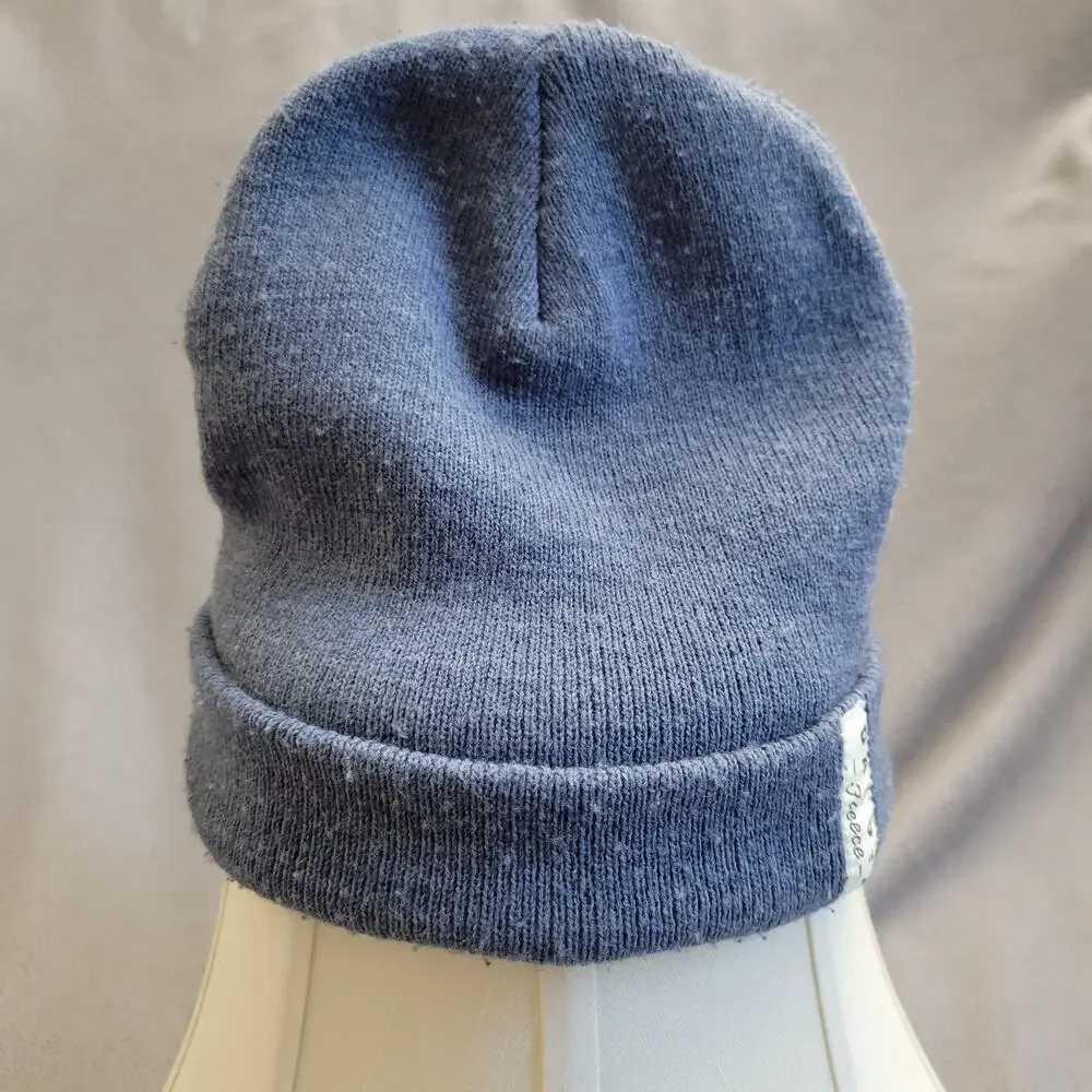 DAKOTA FLEECE Beanie Hat Cap Mens One Size Blue Workwear Logo Warm